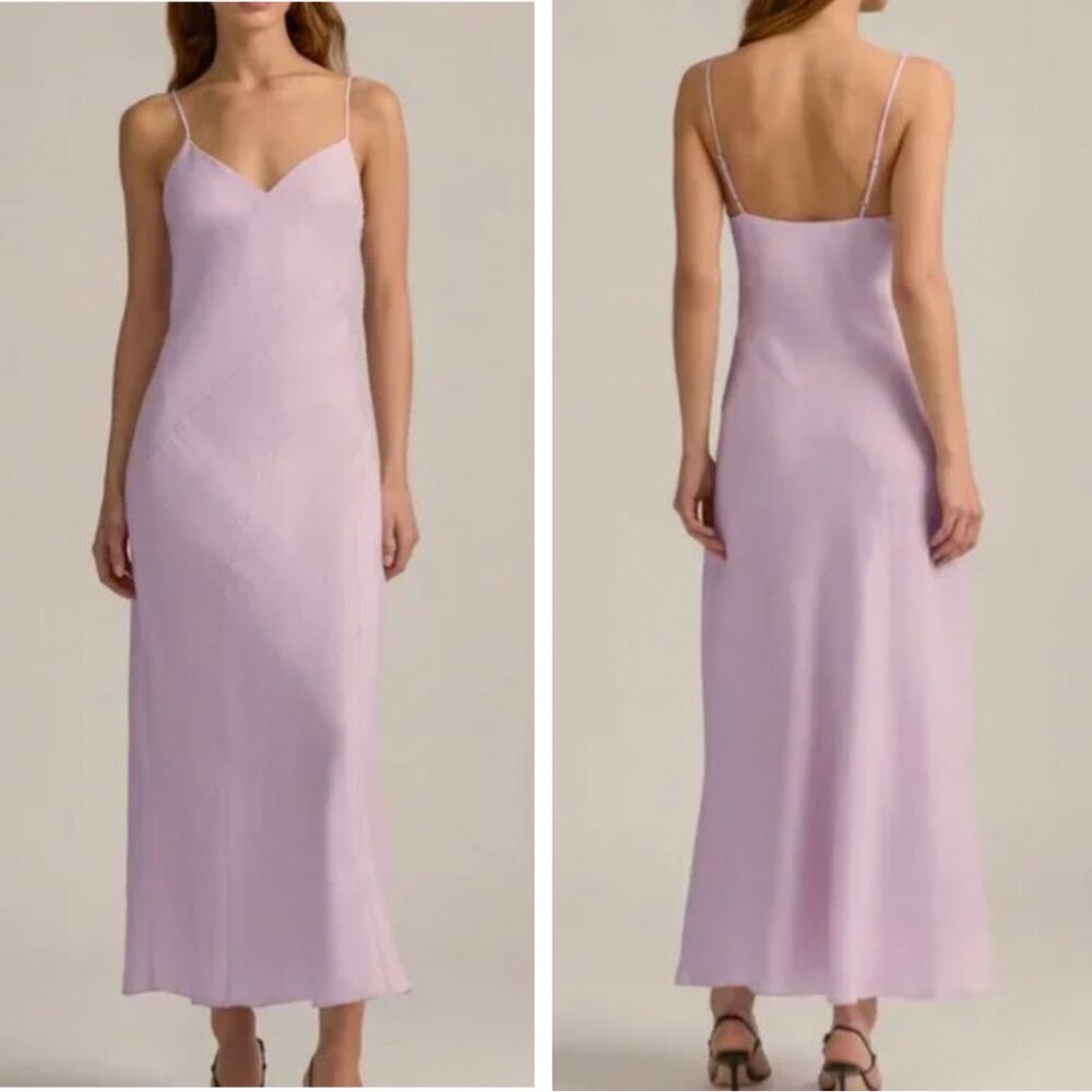 Favorite Daughter The Josette Dress 8/10/12 Wisteria Pink Cocktail Party Linen